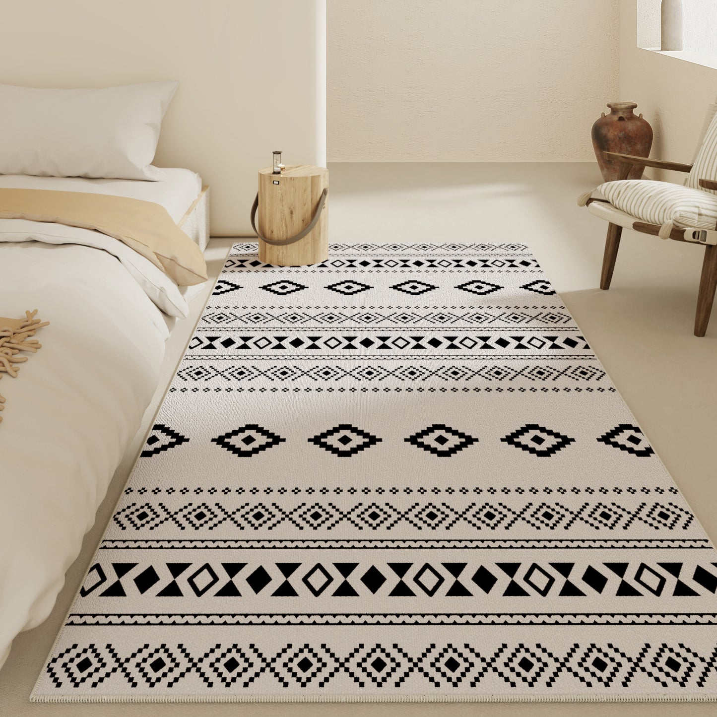 Moroccan Style Area Rug – Boho Chic Carpet for Living Room & Bedroom