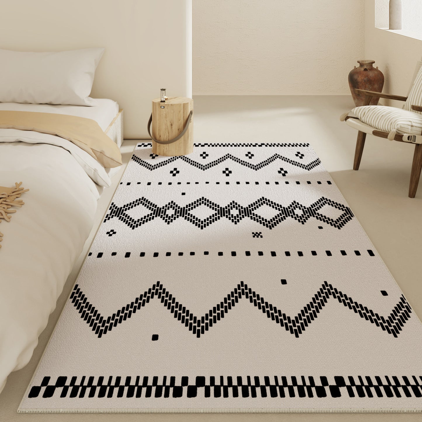 Moroccan Style Area Rug – Boho Chic Carpet for Living Room & Bedroom