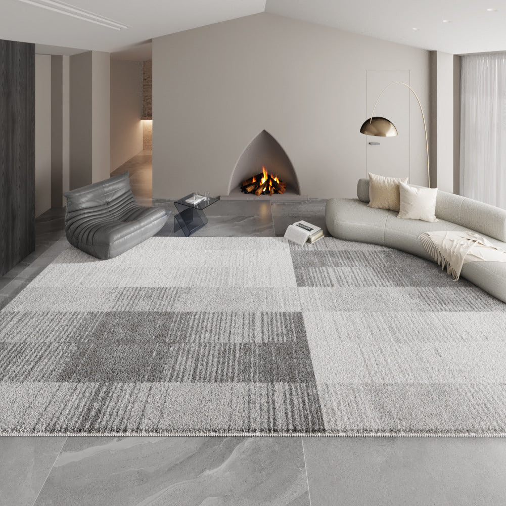 Modern Minimalist Thickened Lambswool Rug – Living Room & Bedroom Carpet