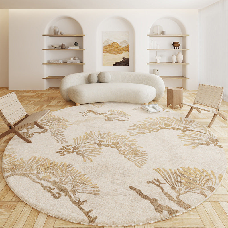 Eastern Wabi-Sabi round Carpet-Hot Cashmere Rug