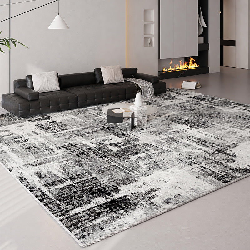 2025 Black Modern Rug – Waterproof, Low-Maintenance