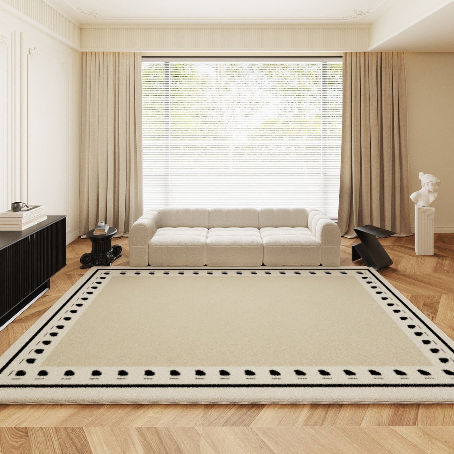 French-Style Cream Carpet – Soft Faux Cashmere Rug 2025