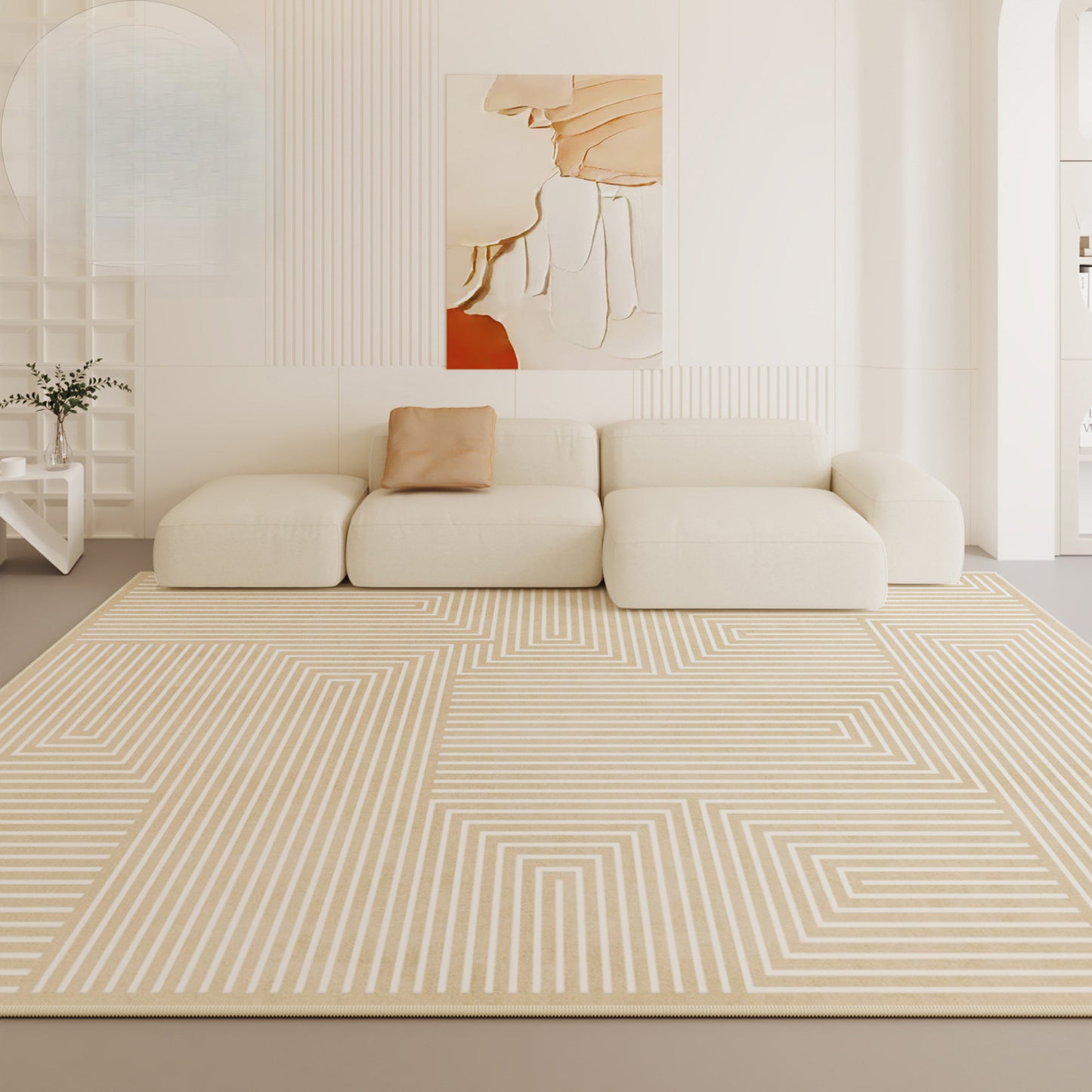 2025 French Minimalist Rug – Waterproof, Easy-Care