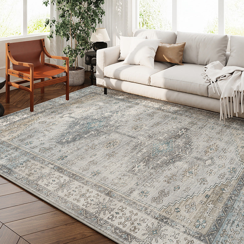 Washable Retro Rug – Faux Cashmere, Vintage Style