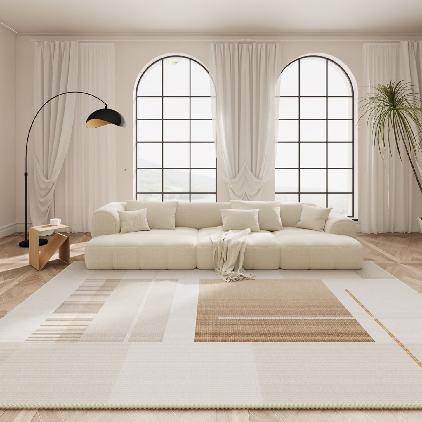 Luxe Solid Color Rug – Stain-Resistant, Anti-Slip, Multi-Functional