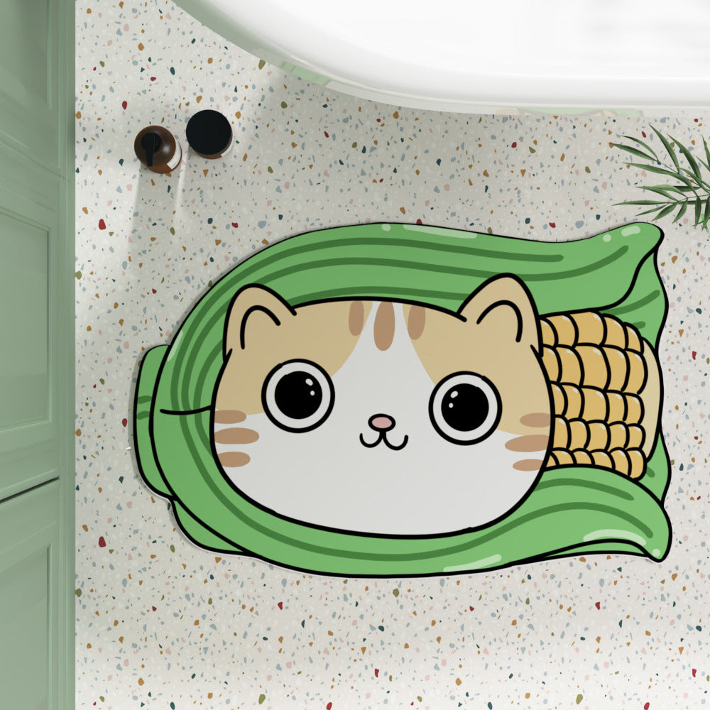 Technology Fabric Soft Bath Mat – Cartoon Non-Slip Bathroom Rug
