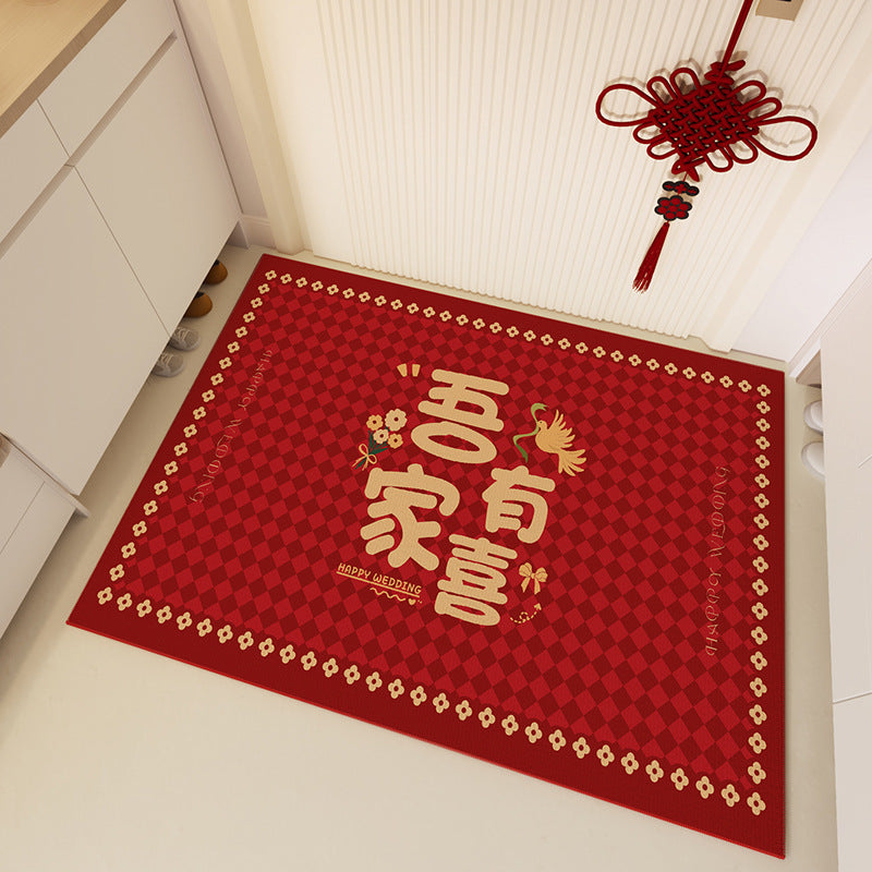 Entryway Door Mat – “Safe Travels” Design, Non-Slip & Durable