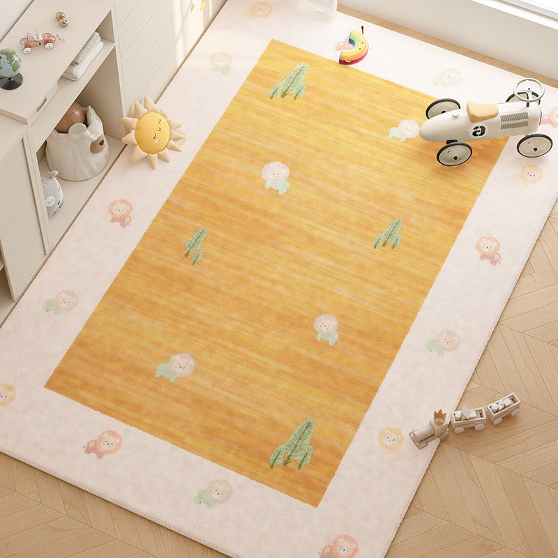 Soft Cartoon Faux Cashmere Rug – Cozy & Durable Kids' Bedroom Mat