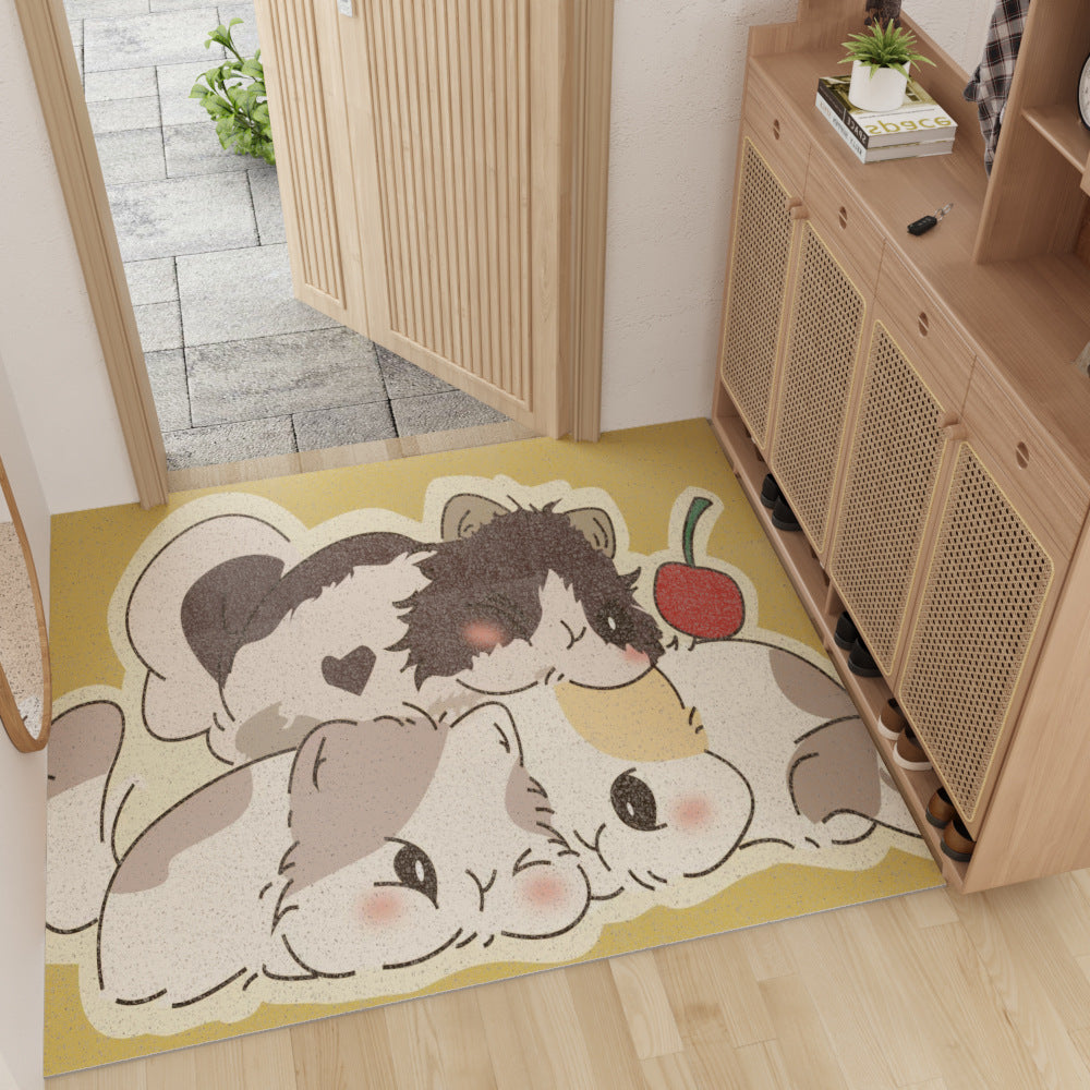 New Cartoon Entry Door Mat – DIY Customizable, Non-Slip, Dustproof, and Pet-Friendly