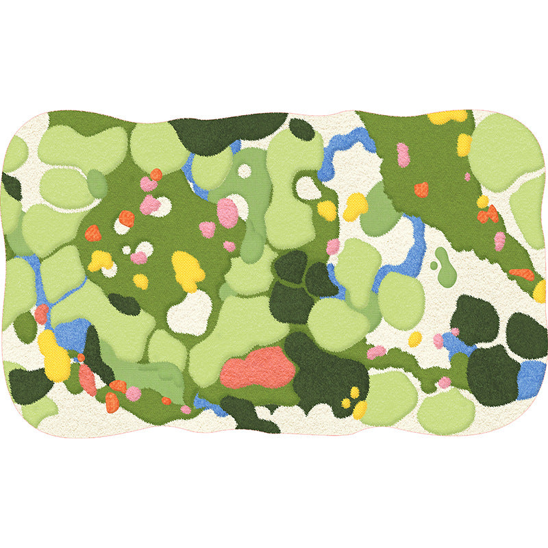 Moss-Inspired Rug – Unique Shape, Plush, Stain-Resistant