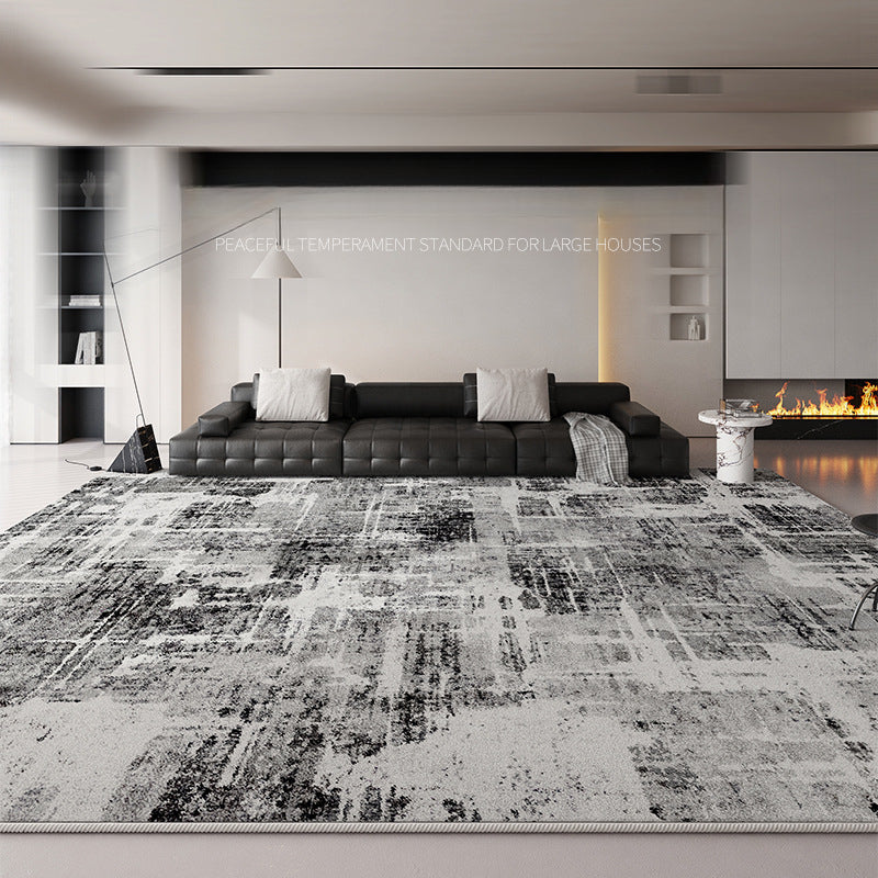 2025 Black Modern Rug – Waterproof, Low-Maintenance