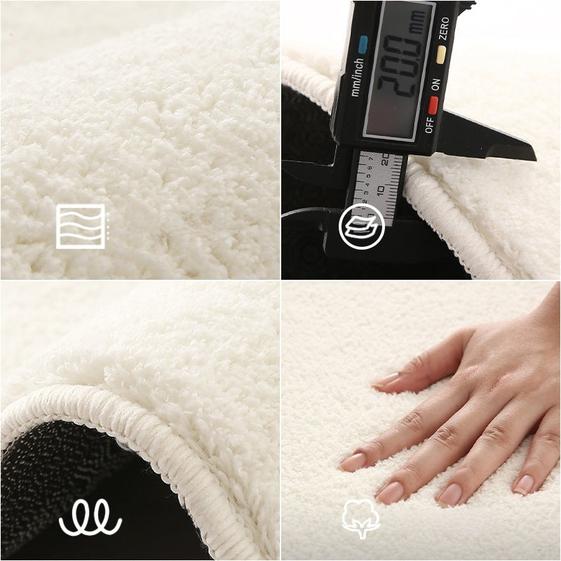 Faux Cashmere Rug – Black & White Tiger Stripe, Absorbent