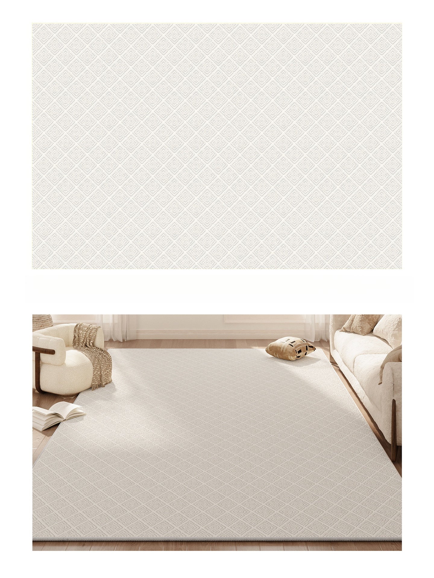 Luxury Solid Color Rug – Modern Living Room & Tea Table Carpet