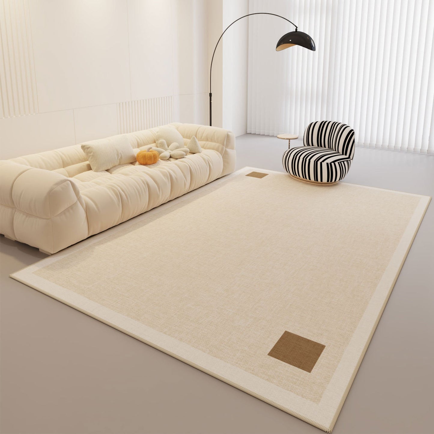 High-End Cream Rug – French-Inspired Luxury Carpet for Living Room