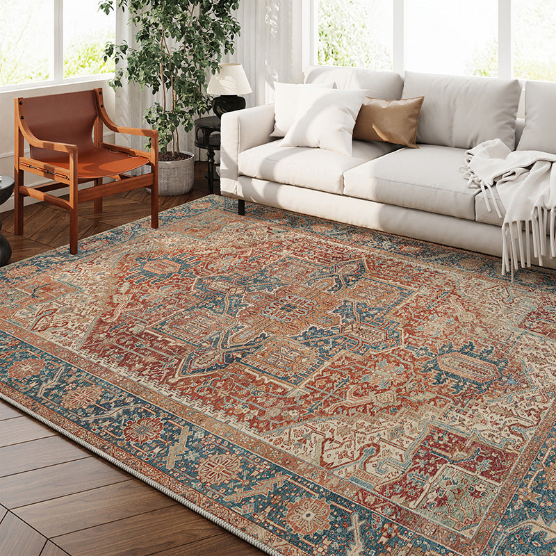 Washable Retro Rug – Faux Cashmere, Vintage Style
