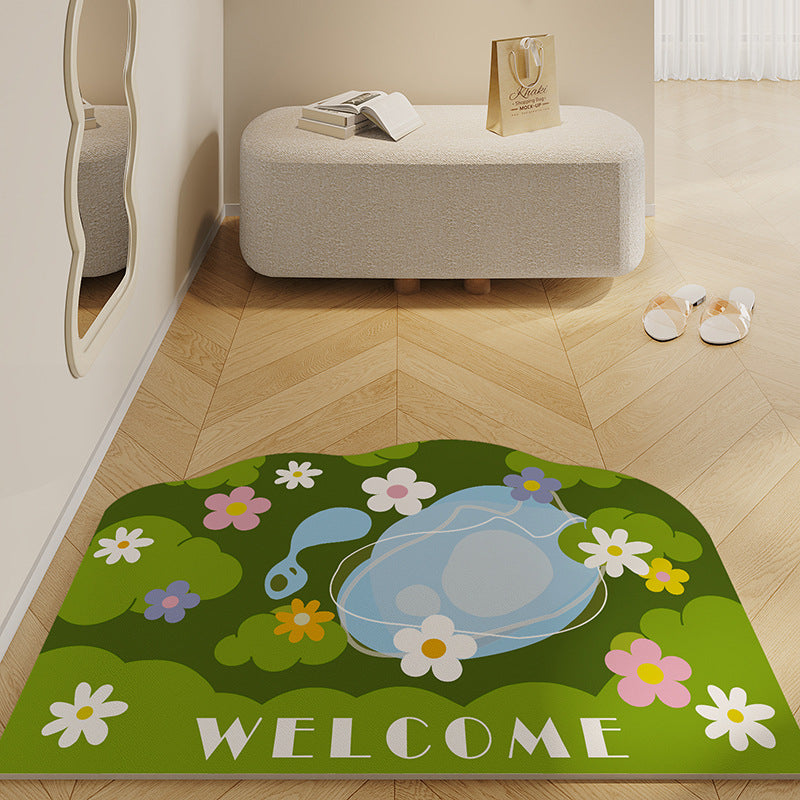 Fresh Leather Entryway Mat – Noise-Reducing, Washable, Customizable Door Mat
