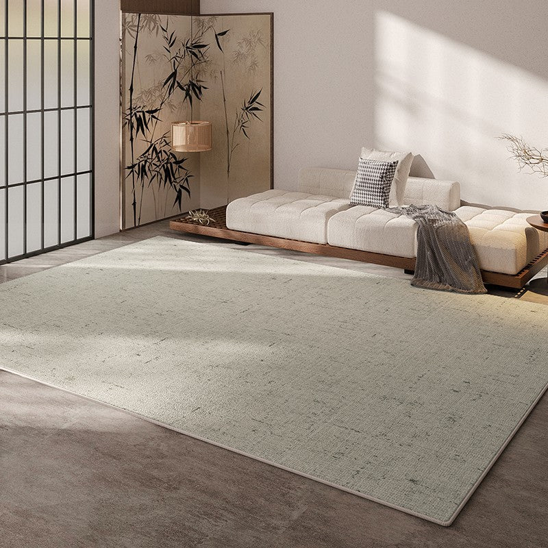 Solid Color Rug – Minimalist Japanese Wabi-Sabi Style for Living Room & Bedroom