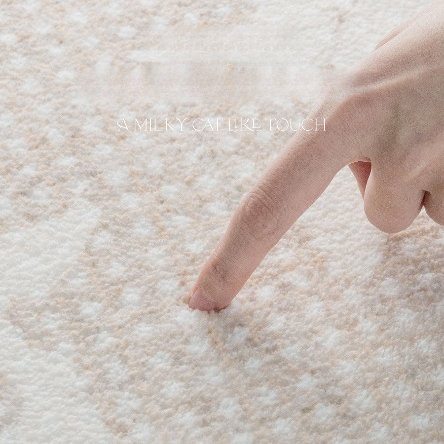 Round Lambswool Rug – Minimalist Carpet for Living Room, Study & Bedroom