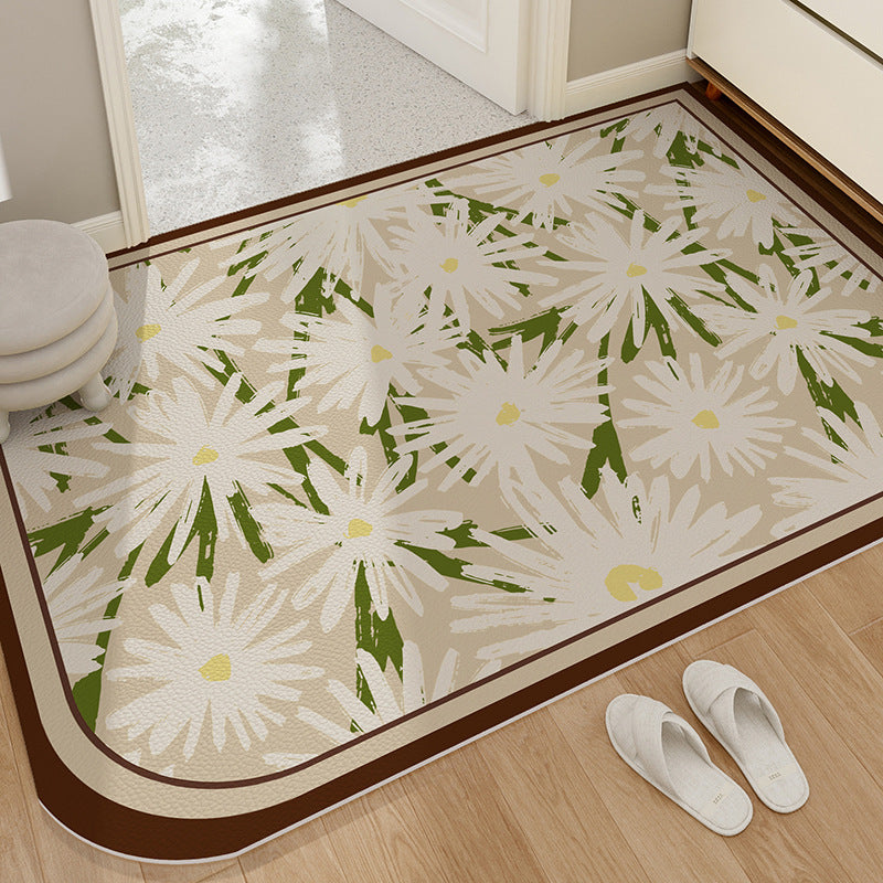 Fresh Leather Entryway Mat – Noise-Reducing, Washable, Customizable Door Mat