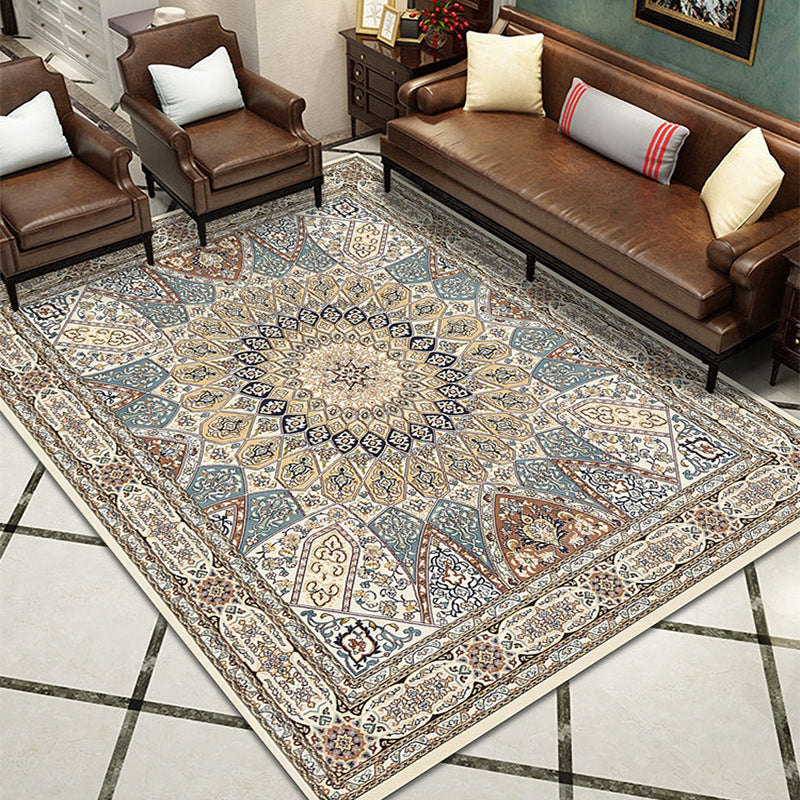 Turkish Persian-Style Rug – Vintage Non-Slip Carpet for Living Room & Bedroom