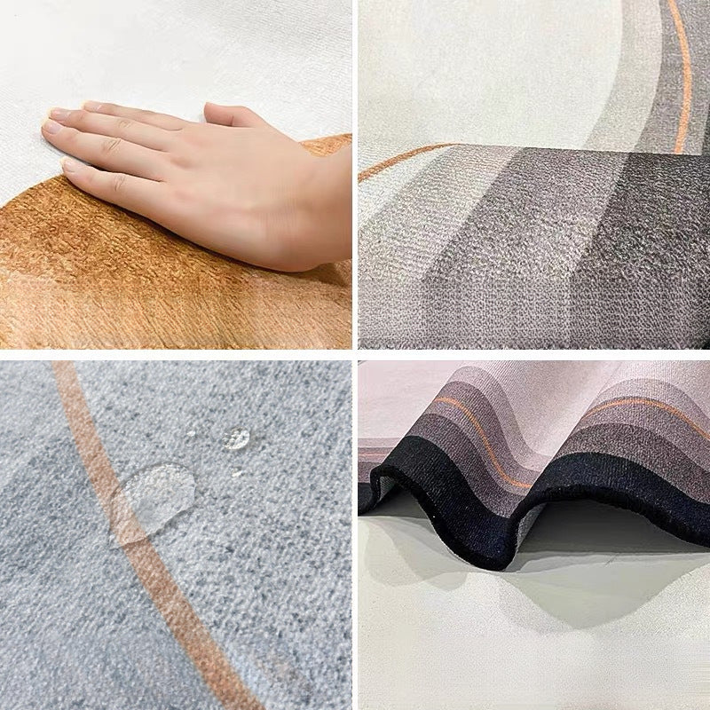 Nordic Luxury Gray Rug – Anti-Slip & Customizable Carpet