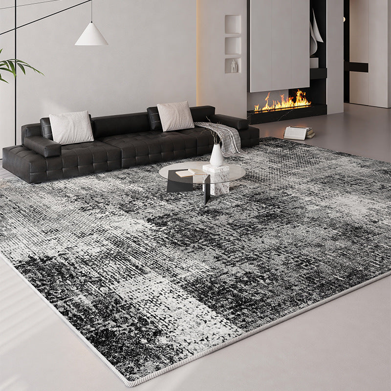 2025 Black Modern Rug – Waterproof, Low-Maintenance