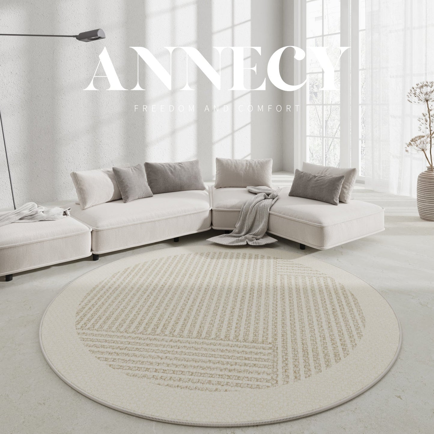 Wabi-Sabi Round Rug – Non-Slip Office & Gaming Chair Mat