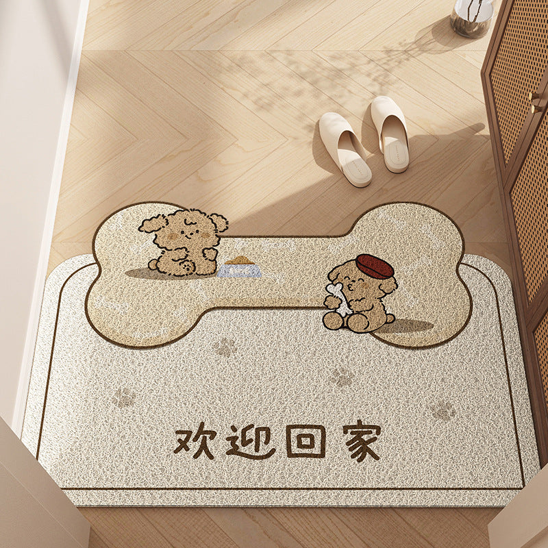 Durable Cartoon Entryway Mat – PVC Stain-Resistant & Cuttable Door Rug