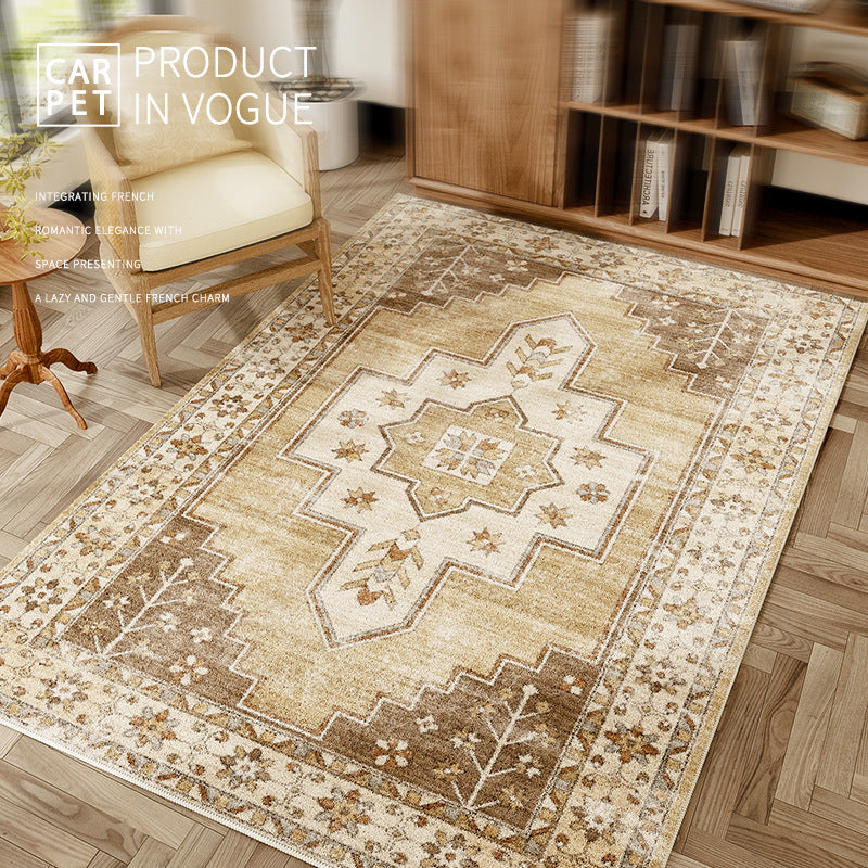 Washable Retro Rug – Faux Cashmere, Vintage Style