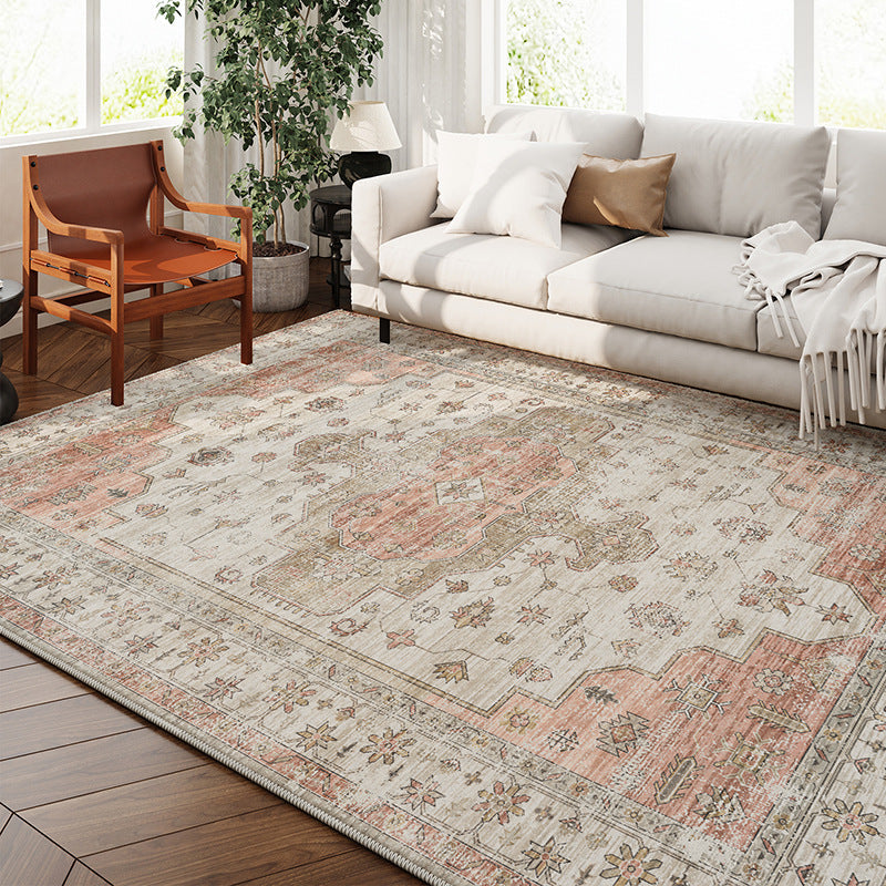 Washable Retro Rug – Faux Cashmere, Vintage Style