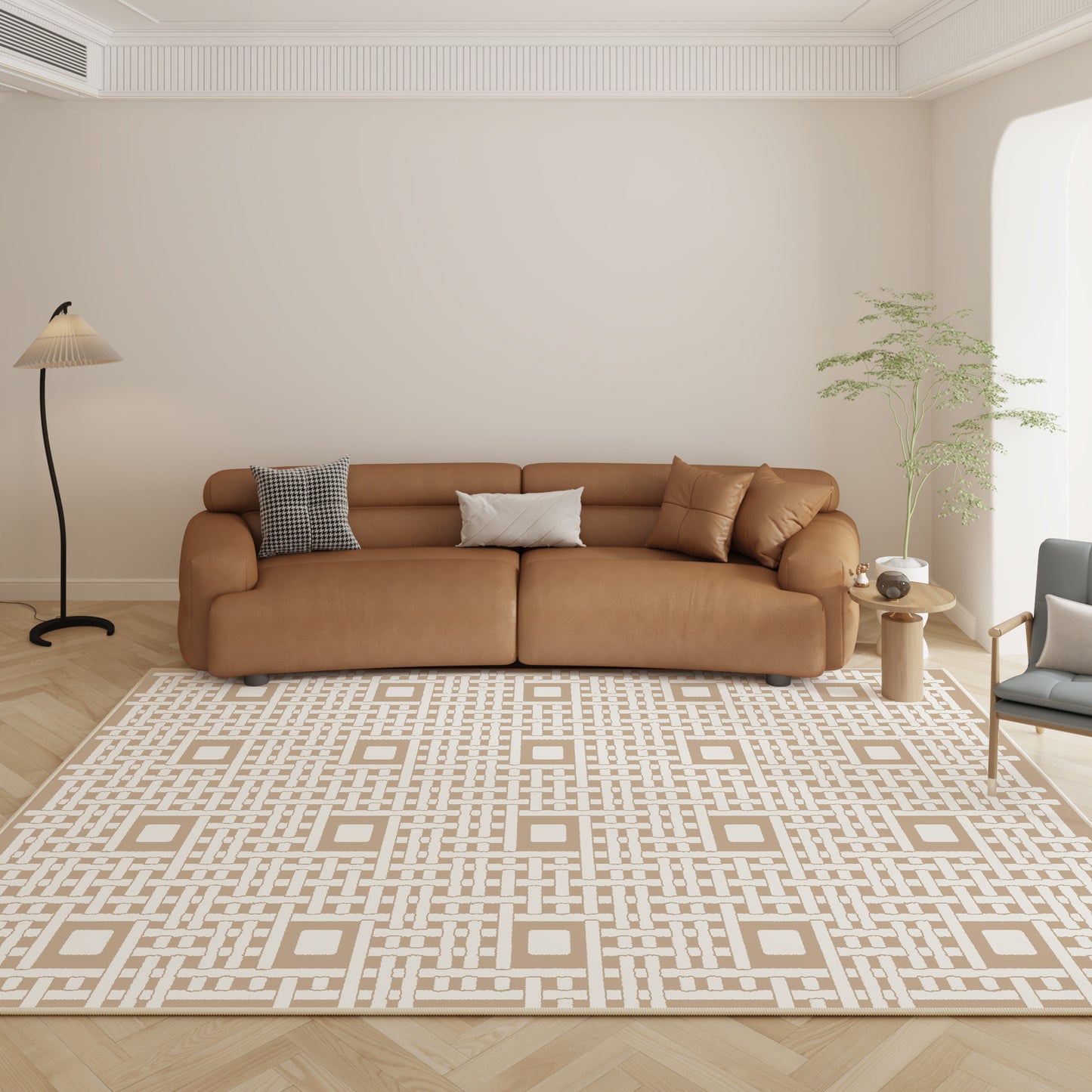 Modern Minimalist Rug – Waterproof, Luxe, Full Coverage Rug