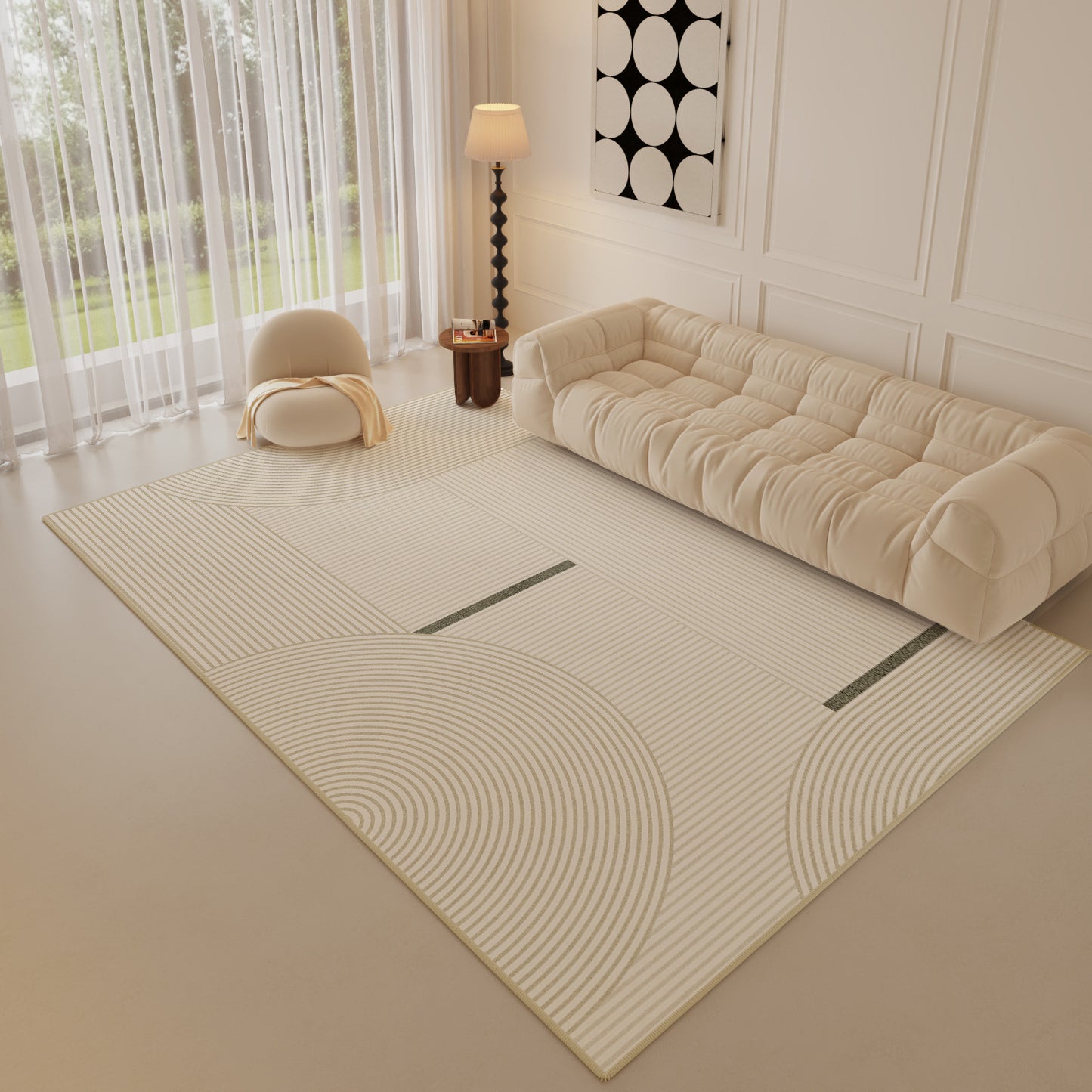 2025 Cream Loop Pile Rug – Stain-Resistant, Full Coverage