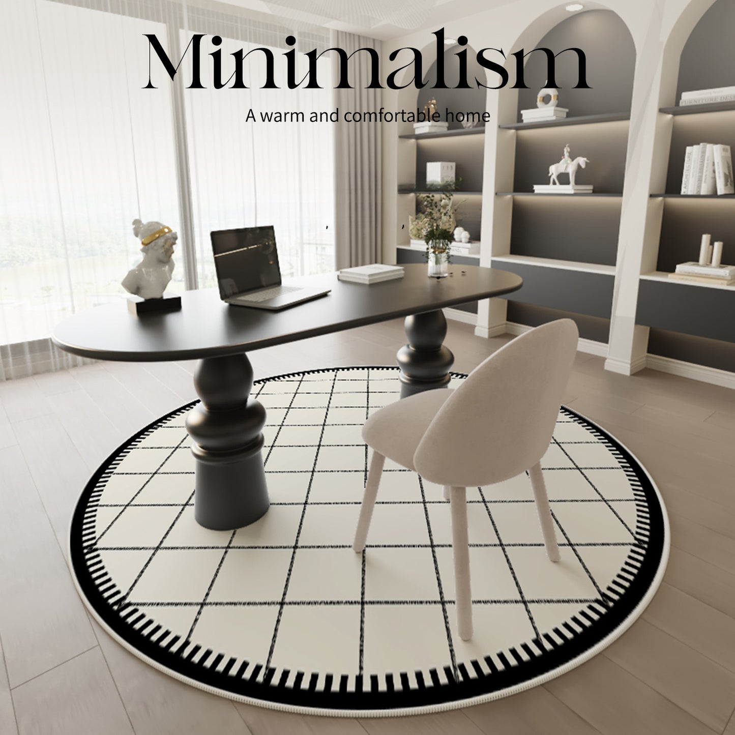 French Round Rug – Anti-Slip, Soundproof, Luxe Rug
