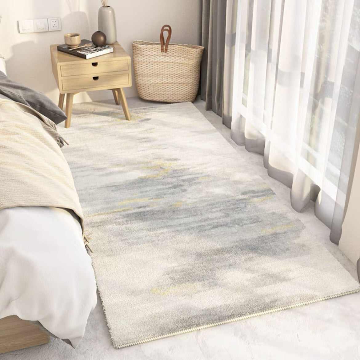 Luxury Lambswool Area Rug – Thickened Non-Slip Carpet for Living Room & Bedroom