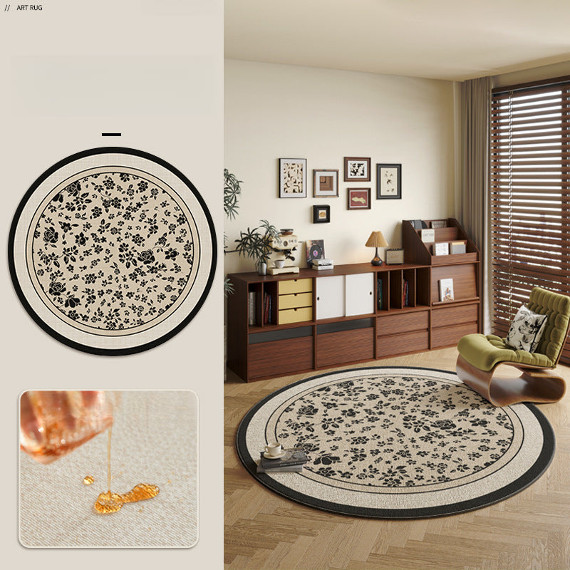 Plush Round Rug – Waterproof, Thick, French-Inspired Rug