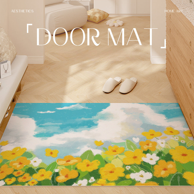 Durable Leather Entry Mat – Customizable PVC Door Mat, Easy Clean