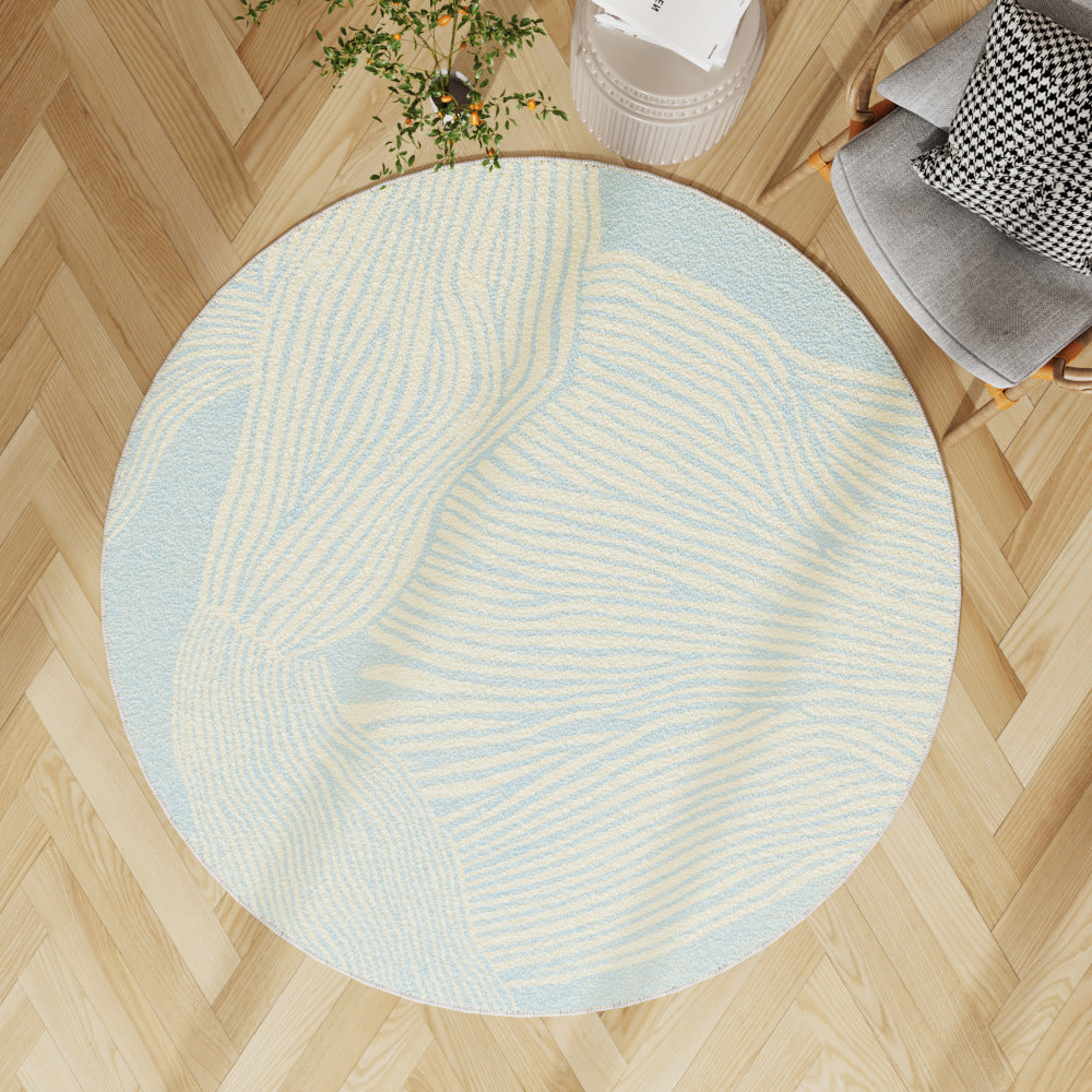 Wabi-Sabi Round Rug – Minimalist Japanese & Nordic Style for Living Room & Bedroom