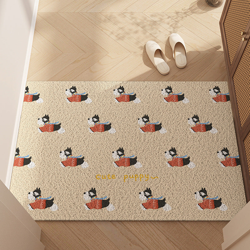 Cartoon PVC Entryway Doormat – Durable, Wash-Free, Cuttable, Non-Slip Indoor Rug