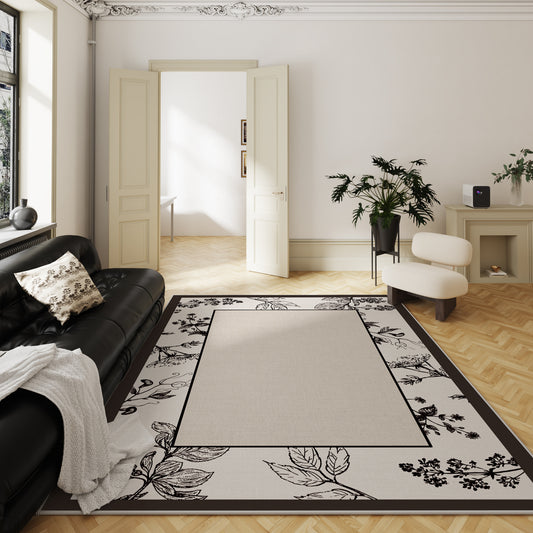 French Cream Rug – Vintage, Modern Minimalist Rug