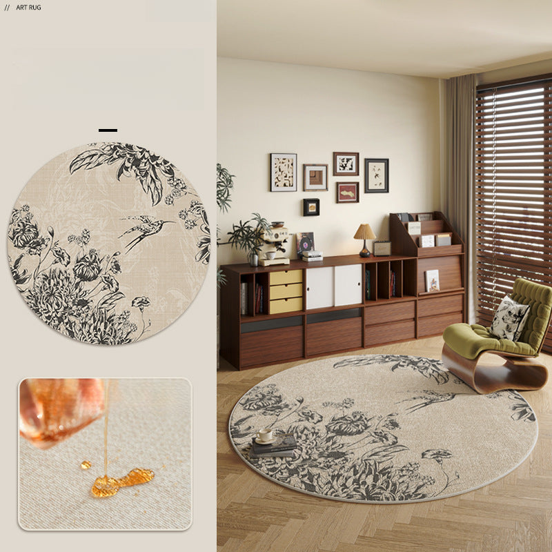 Plush Round Rug – Waterproof, Thick, French-Inspired Rug