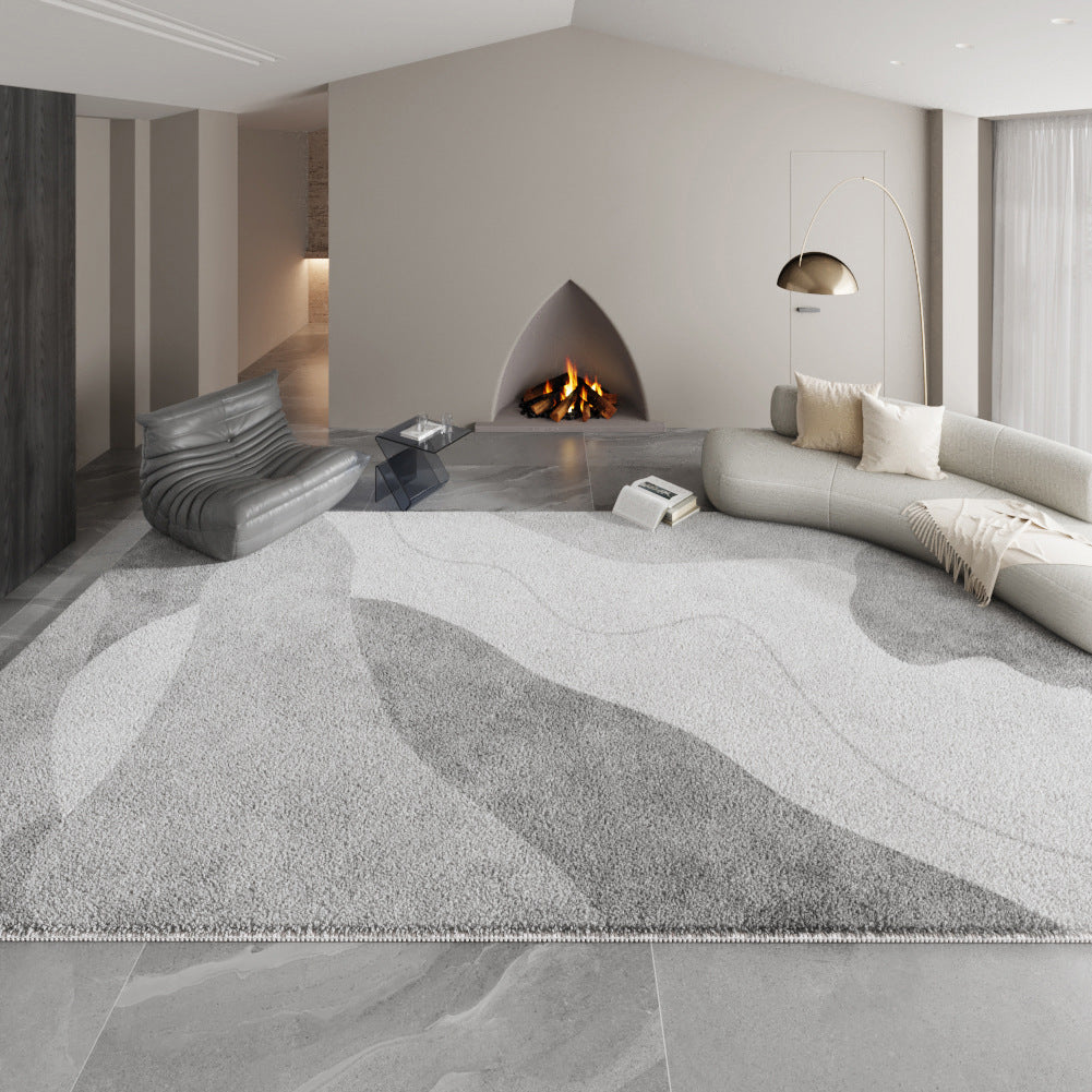 Modern Minimalist Thickened Lambswool Rug – Living Room & Bedroom Carpet