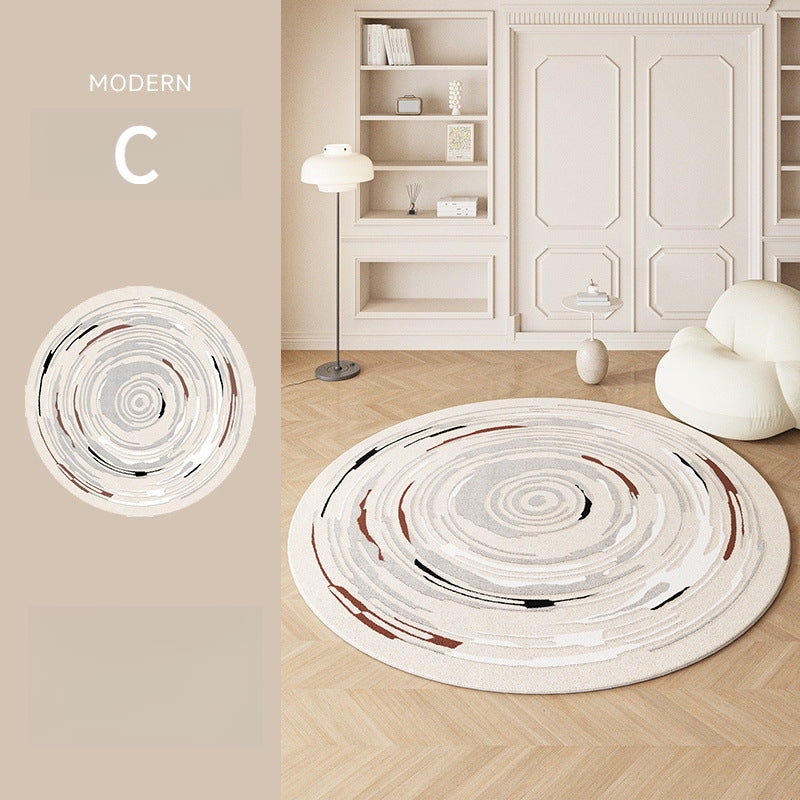 Round Bedroom Rug – Waterproof, Stain-Resistant, Easy-to-Clean Thickened Floor Mat