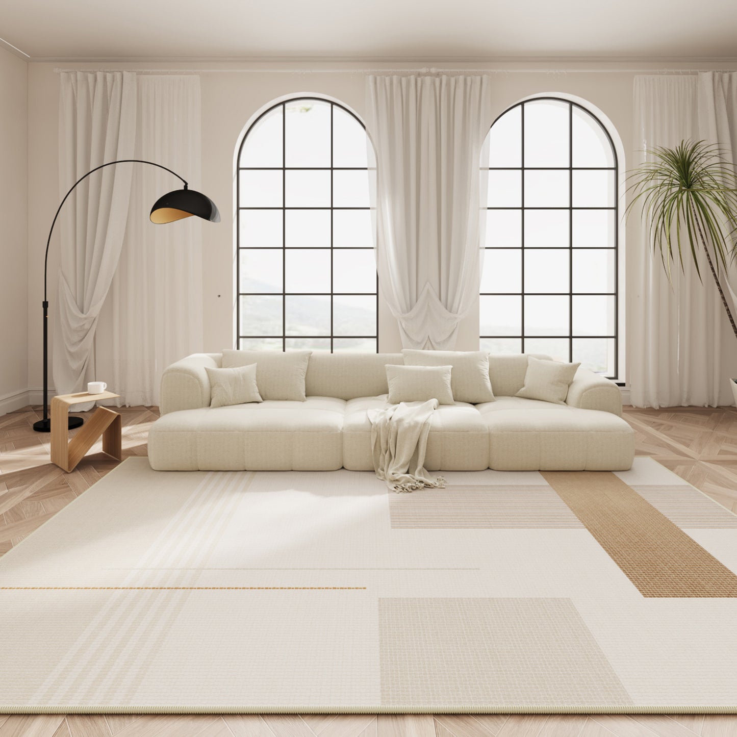 Luxe Solid Color Rug – Stain-Resistant, Anti-Slip, Multi-Functional