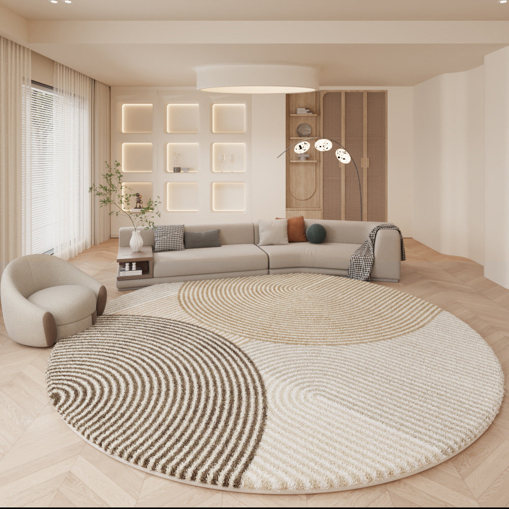 Custom Faux Cashmere Round Rug – Soft, Anti-Slip