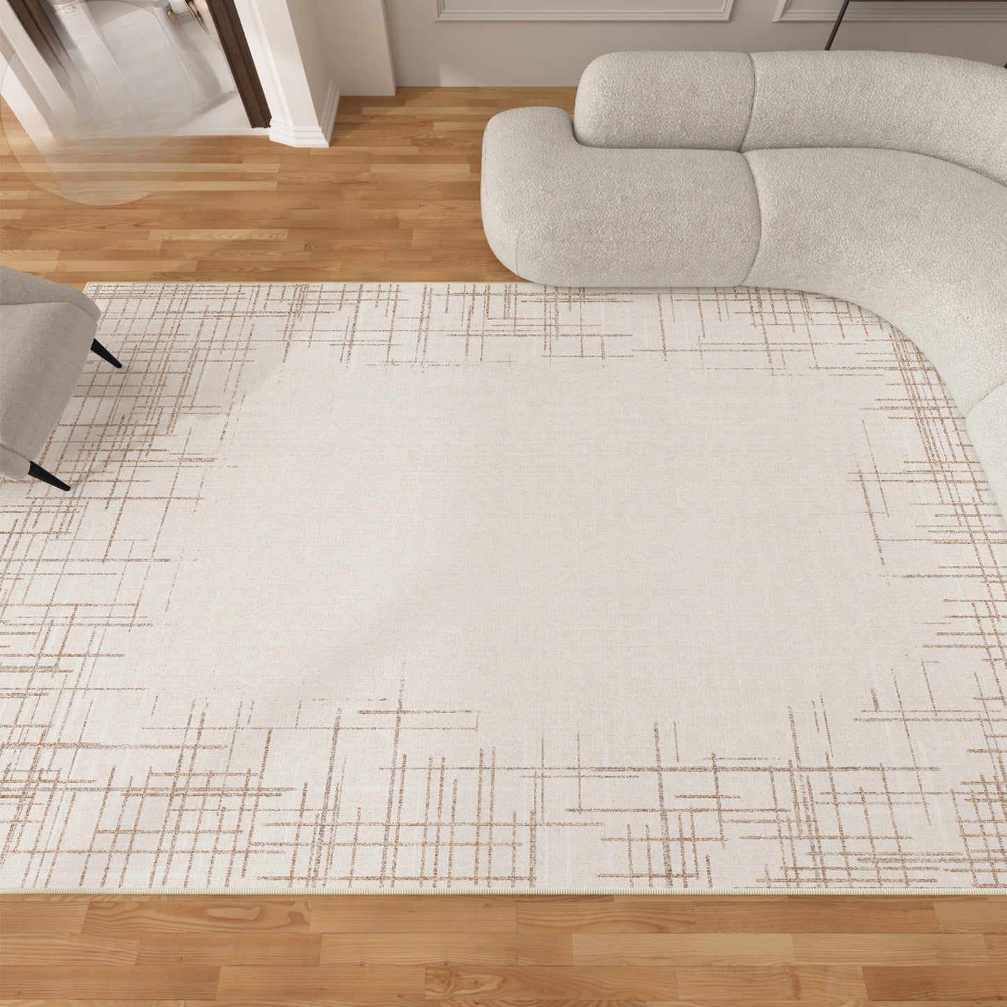 Wabi-Sabi Linen Rug – Stain-Resistant, Minimalist Rug