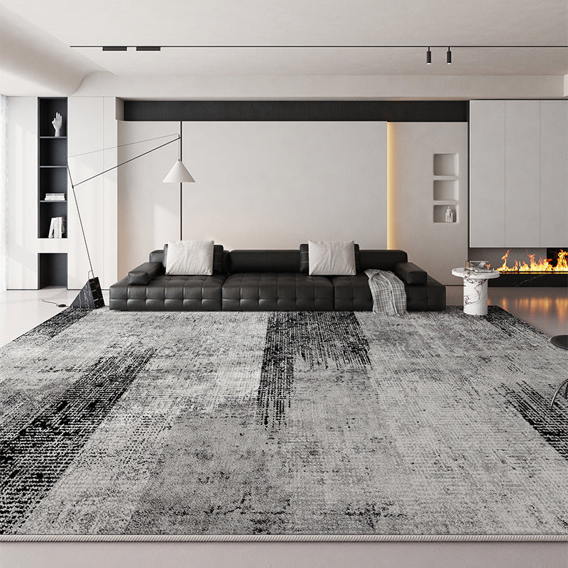 2025 Black Modern Rug – Waterproof, Low-Maintenance