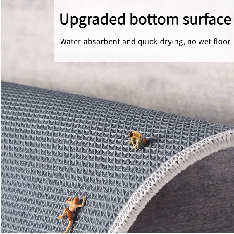Creamy Circle Velvet Rug – Easy-Care, Non-Slip Living Room & Bedroom Carpet