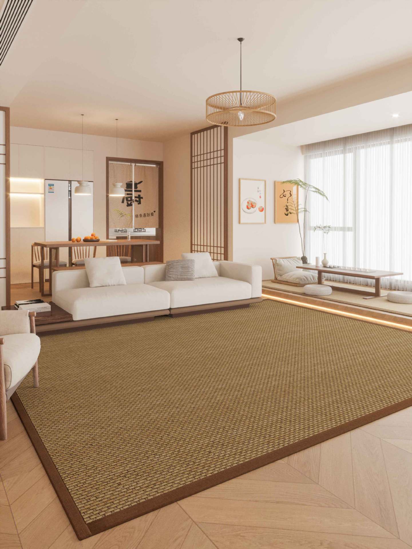 Summer Bamboo Mat Rug – Japanese Tatami Style Cooling Floor Mat