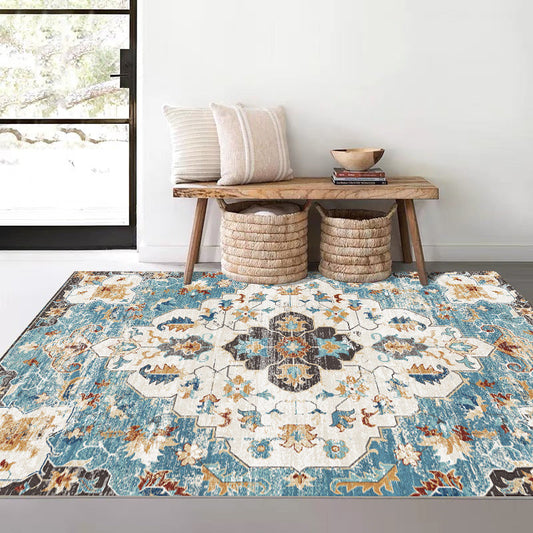 Vintage Boho Rug – Soft Faux Wool American Country Carpet