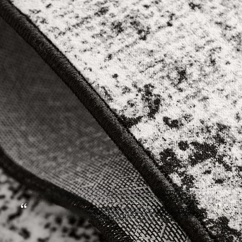 2025 Black Modern Rug – Waterproof, Low-Maintenance